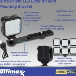 Discount Ultimaxx Canon XA65 Camcorder Bundle - Includes: 2x 64GB Ultra Memory Cards, Ultra-Bright LED Light Kit, Spare Battery with Travel Charger, & Much More (23pc Bundle)
