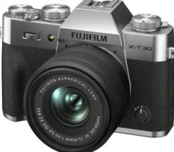 Clearance Fujifilm X-T30 II Mirrorless Camera with XC 15-45mm OIS PZ Lens (Silver) + SanDisk 64GB Extreme SDXC, 2X Spare Batteries, Multi-Coated UV Filter, Universal Speedlite & Much More (27pc Bundle)