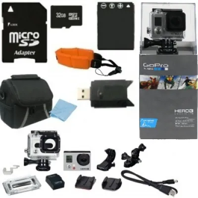 Hot GoPro HERO3+ Silver Edition Camera + Essential Bundle