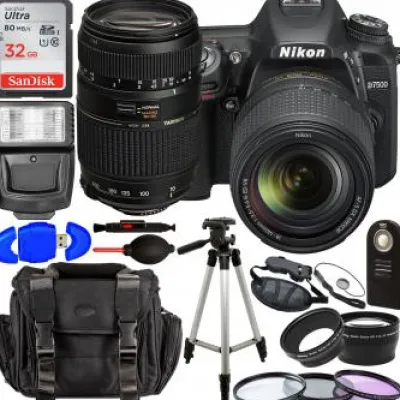 Clearance Nikon D7500 DSLR Camera with 18-140mm Lens (Black) 1582 and Accessory Bundle