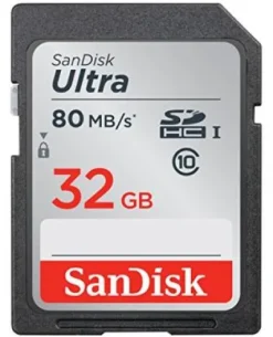 Outlet SanDisk 32GB Ultra Class 10 SDHC UHS-I Memory Card Up to 80MB, Grey/Black (SDSDUNC-032G-GN6IN)