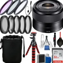Clearance Sony E 35mm f/1.8 OSS Lens and Accessory Bundle