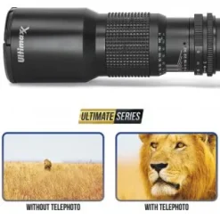 Fashion Ultimaxx High-Power 500mm/1000mm f/8 Manual Multi-Coated Preset Telephoto Lens Kit for Canon EOS R & RP Mirrorless Cameras - Includes: 2X Teleconverter with T-Mount to Canon RF-Mount Adapter & More