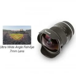 Online Ultimaxx 7mm f/3 HD Aspherical Fisheye Lens & Removable Hood Kit for Nikon D5, D4, D850, D810, D800, D750, D610, D600, D7500, D7200, D7100, D5600, D5500, D5300, D5200, D3400 & D3300 Digital SLR Camera