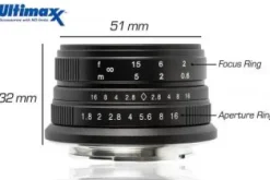 Hot Ultimaxx 25mm f/1.8 Manual Lens Kit for Sony E