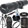 Discount Ultimaxx 500mm F/8.0 Multi Coated High-Power Preset Telephoto Lens (for Canon) and Accessory Bundle